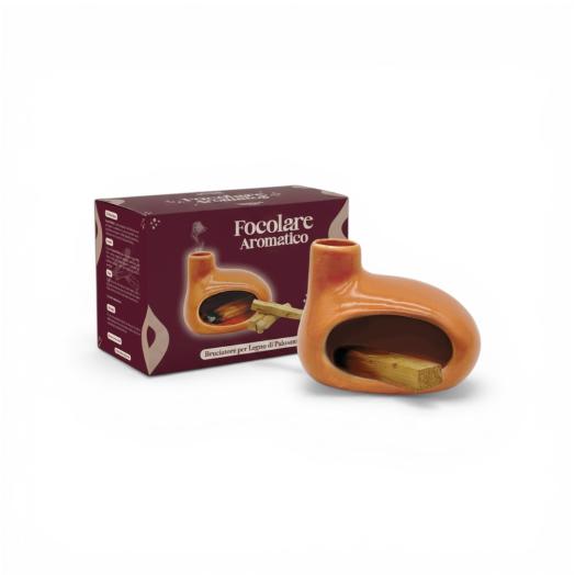 Bruciatore Focolare Aromatico  in ceramica per legno di Palo santo