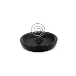 Piattino CON SPIRALE  nero Bruciatore diam.cm.9  per incensi e carta d'eritrea