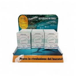 Espositore da 33 scatole da 32 lavaggi cad. di Detersivo in Fogli