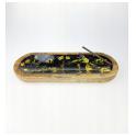 Barchetta anticenere 28x10 in faggio nero e oro