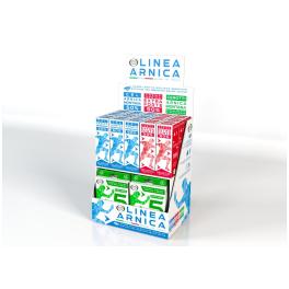 Espositore da banco con 9 gel + 6 crema + 20 scatole di cerotti