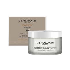 Crema Antirughe Correttiva Notte Verdeoasi Staminali e Jaluronico 200 ml.