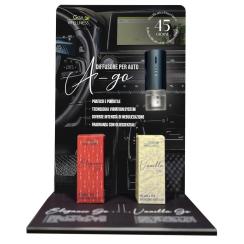 Espositore con 6 ricariche x tipo + tester+ 6 a-go + tester
