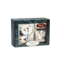 Scatola da regalo con Mug Passero da 450 ml e scatola da 30 filtri di thè assortiti.