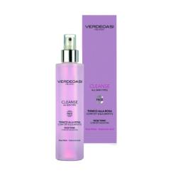Tonico alla Rosa Equilibrante Pelli Miste Verdeoasi con Jaluronico 200 ml.