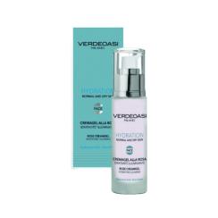 Cremagel alla Rosa Illuminante Pelli Secche Verdeoasi con Jaluronico  50 ml.