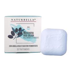 Maschera BIO per il viso solida per Pelli Spente e Stressate Azzurra da 30 gr.