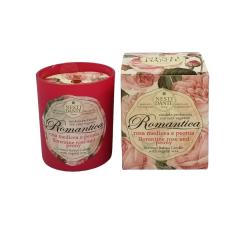 Candela Romantica alla Rosa Medicea e Peonia  160 gr.