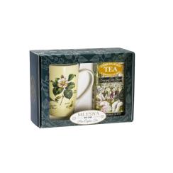 Scatola da regalo con Mug Fiore da 450 ml e scatola da 30 filtri di thè assortiti.