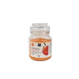 Candela in vetro profumata allo spritz espo da 8 pz dura 30 ore alta 10 cm per diametro 7