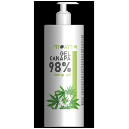 Flacone di gel a base di Canapa 98% e altre erbe Grosso  da 500 ml.