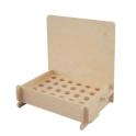 espositore da banco in legno con 24 buchi per stick labbra vuoto