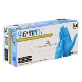 Scatola da 100 guanti in nitrile blu taglia LARGE certificati