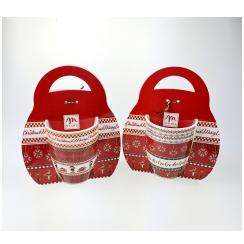 Tazza in Ceramica Scozzese con manico Decori Natalizi  assortite confezione regalo