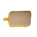 manopola di Sisal rettangolare con pateletta per mano spessa 3 cm. alta 11cm e larga 11 cm