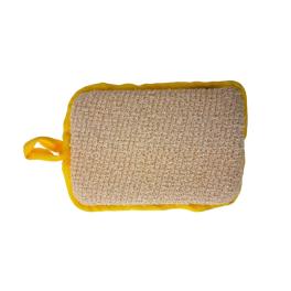 manopola di Sisal rettangolare con pateletta per mano spessa 3 cm. alta 11cm e larga 11 cm