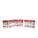 Set da 8 Bigliettini d'Auguri Natalizi Christmas Carol Assortiti  cm. 6 x 6 con cordino