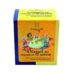 Spezie Viaggio nel Mondo Sonnentor scatola con 10 spezie