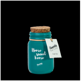 Candela in giara piccola Azzurra 100 gr.green tea