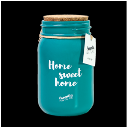 Candela in giara grande Azzurra 300 gr.green tea