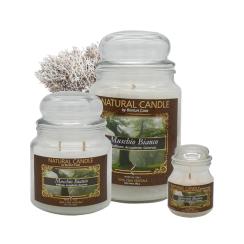 Cartone da 4 Candele Grandi Muschio Bianco da 580 gr cad.