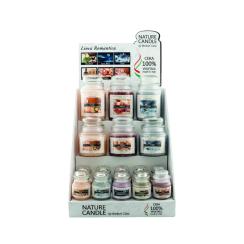 Espositore Romantica con 22 candele (12 da 90gr+6 da 380gr+4 da 580gr)